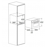 Fulgor FUTGSO 4505 MT IX 45厘米 34公升 嵌入式蒸焗爐